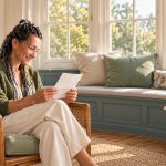 Remembering Loved Ones Who Have Passed: Connection, Meaning and Support Woman reading a folded letter in a cane chair beside a sunlit window